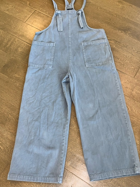Miou Muse Pants - Miou Muse Women’s Overalls / Romper Light Blue Cotton Size Small